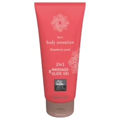 Shiatsu - massageglidmedel - jordgubbsdoft - 200ml