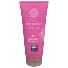 Shiatsu - massageglidmedel - 2-i-1 hallon doft - 200ml