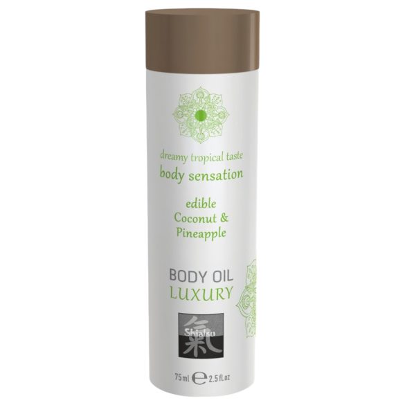 Shiatsu Lyx - ätbar massageolja - kokos-ananas (75 ml)