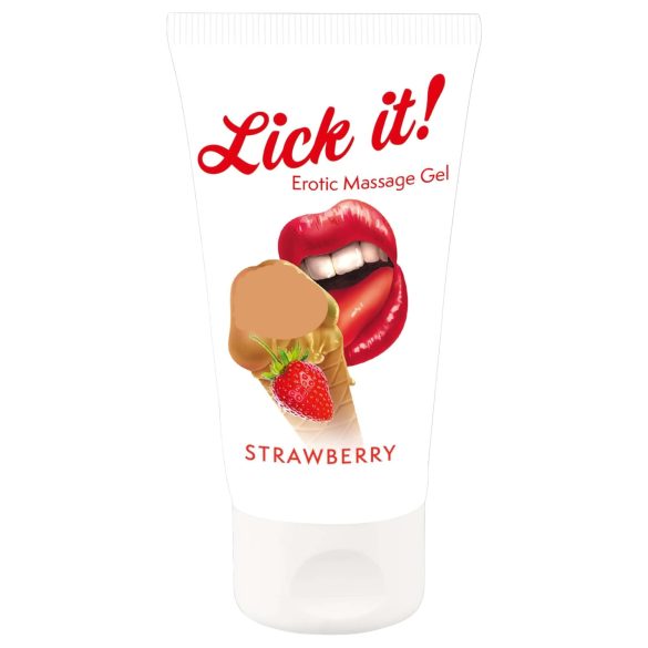 Lick it! - 2-i-1 ätbar glidmedel - Jordgubb (50 ml)