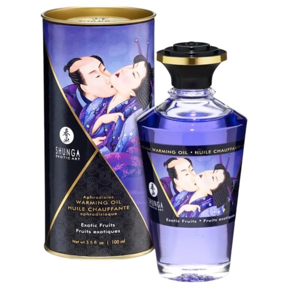 Shunga - Värmande Massageolja - Exotiska Frukter (100ml)