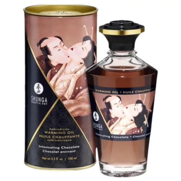 Shunga - massageolja med värmande effekt - choklad - 100ml