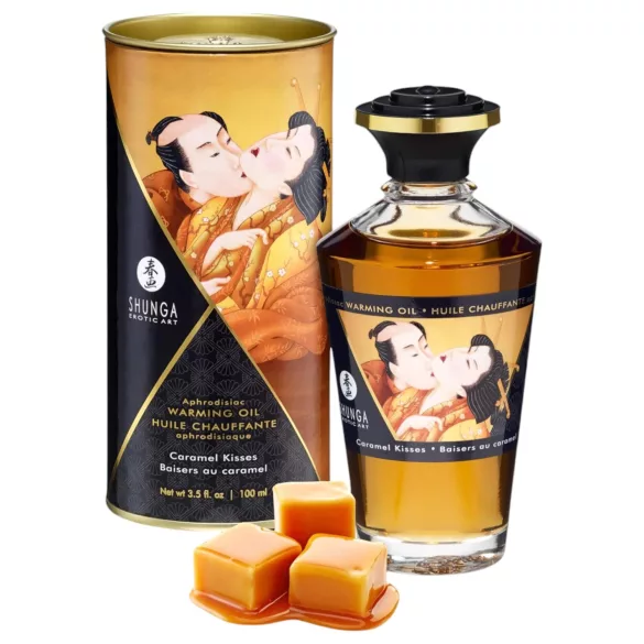 Shunga - massageolja med värmande effekt - karamell - 100 ml