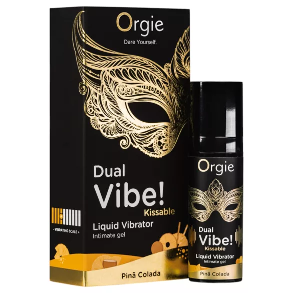 Orgie Dual Vibe! - flytande vibrator - Piña Colada (15 ml)