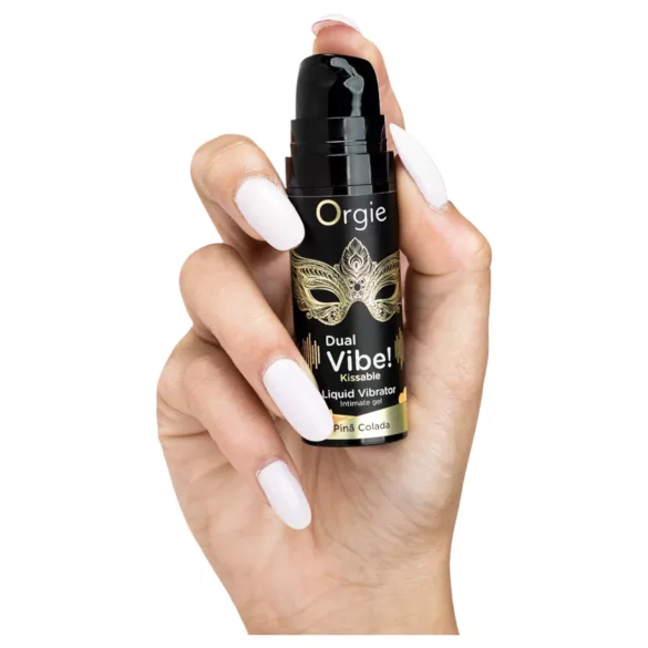 Orgie Dual Vibe! - flytande vibrator - Piña Colada (15 ml)