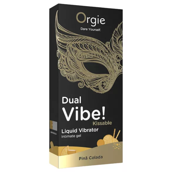 Orgie Dual Vibe! - flytande vibrator - Piña Colada (15 ml)