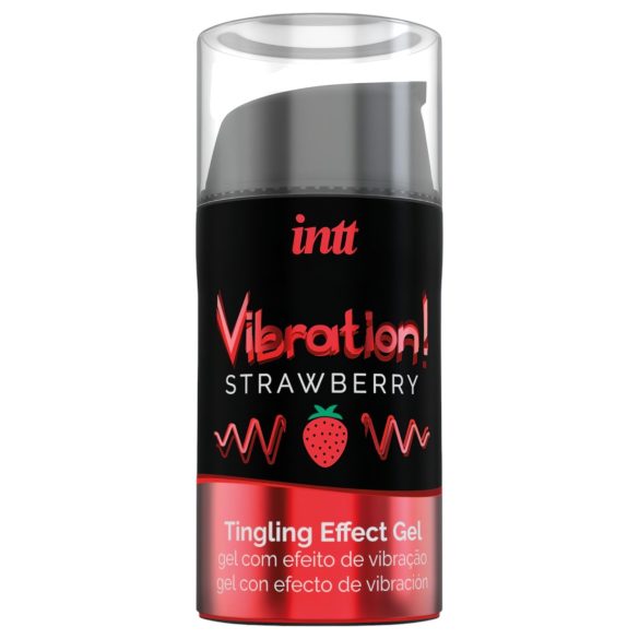 Intt Vibration! - flytande vibrator - jordgubb - 15ml