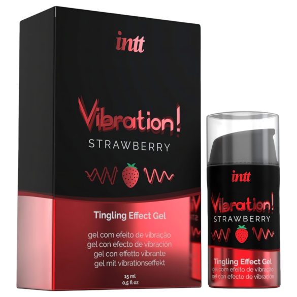 Intt Vibration! - flytande vibrator - jordgubb - 15ml