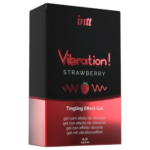 Intt Vibration! - flytande vibrator - jordgubb - 15ml