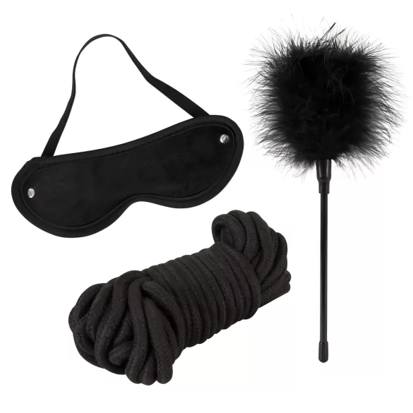 Master & Slave - bondagekit - handfängsel och rep - brun/svart