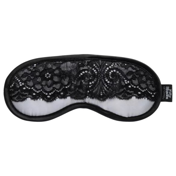 Femtio nyanser av grått Play Nice - satinfögelmask (silver)