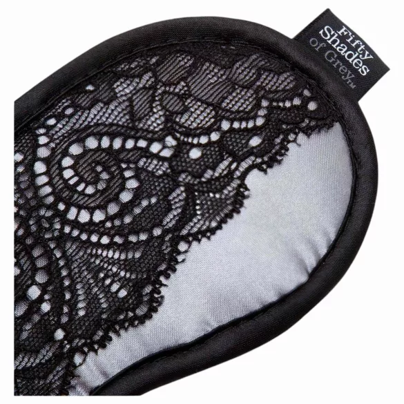 Femtio nyanser av grått Play Nice - satinfögelmask (silver)