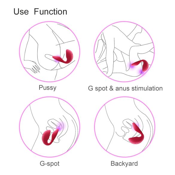 Cotoxo Cupid 2 - parvibrator med fjärrkontroll - röd