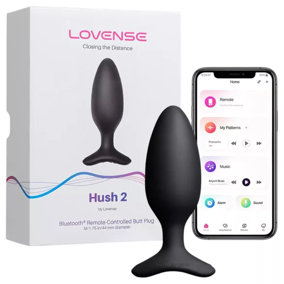 Lovense Hush 2 S - App-styrd analvibrator (38 mm, svart)
