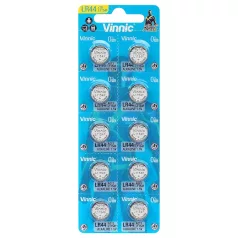 Gombelem - knappcellsbatteri LR44 - 10-pack