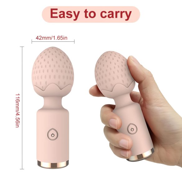 Sunfo Strawberry - mini massagevibrator vattentät - rosa