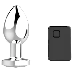  Sunfo - analvibrator med fjärrkontroll uppladdningsbar silver