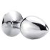 Sunfo - metallanalplugg med vit sten (silver)