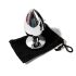 Sunfo - metall analplugg med rosa sten (silver)