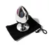 Sunfo - analplugg metall med rosa sten - silver