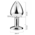 Sunfo - analplugg metall med lila sten - silver