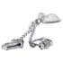 Hjärtformad intim smycke med strass (silver)
