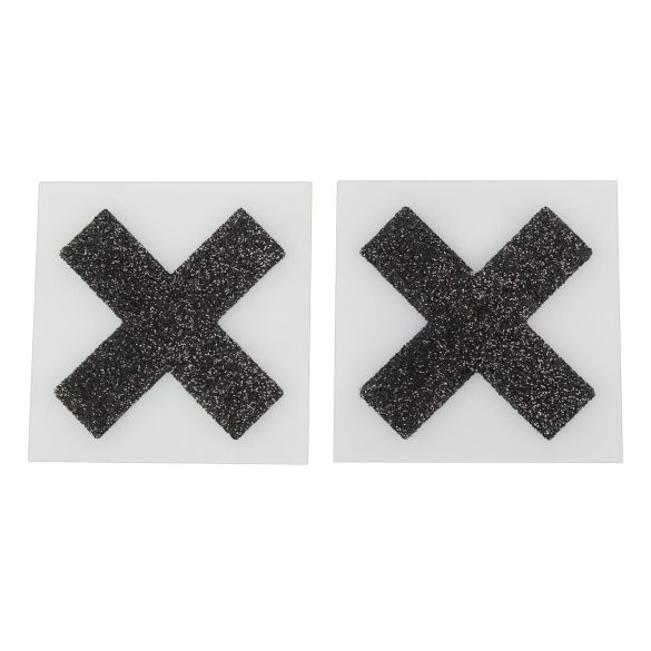 Glittriga bröstklistermärken - X