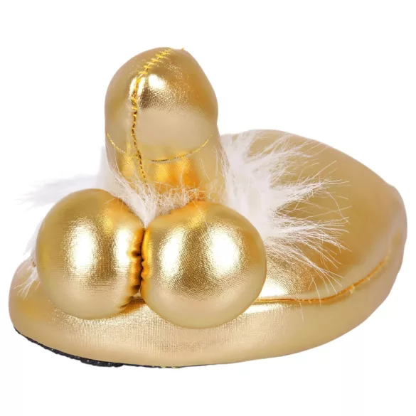 Péniszes papucs - tofflor med penis - guld