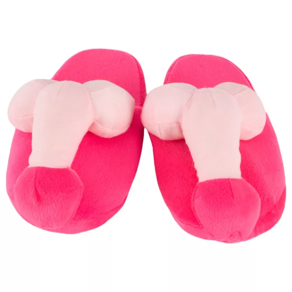 Plysch tofflor - penisform - rosa