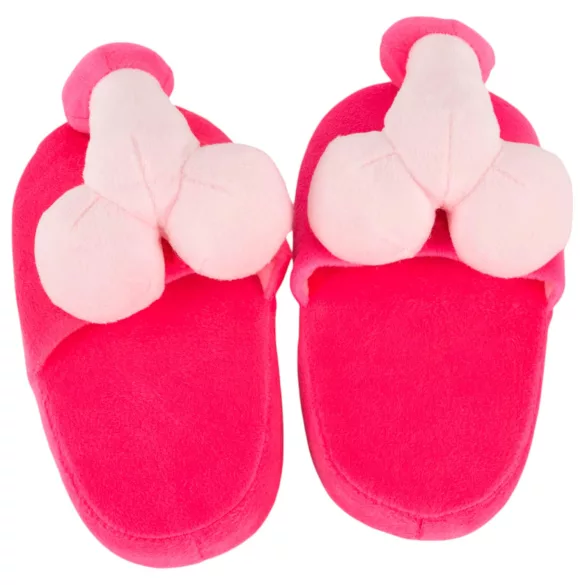 Plysch tofflor - penisform - rosa