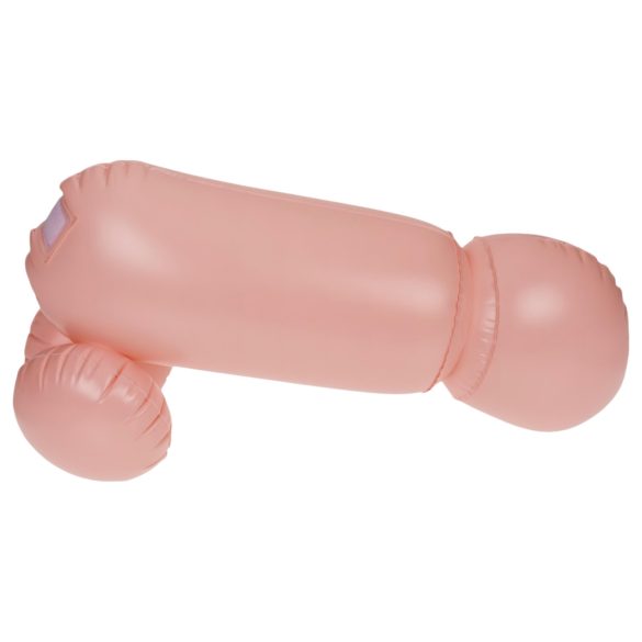 Cock Fighting - uppblåsbar strap-on dildo - naturfärg