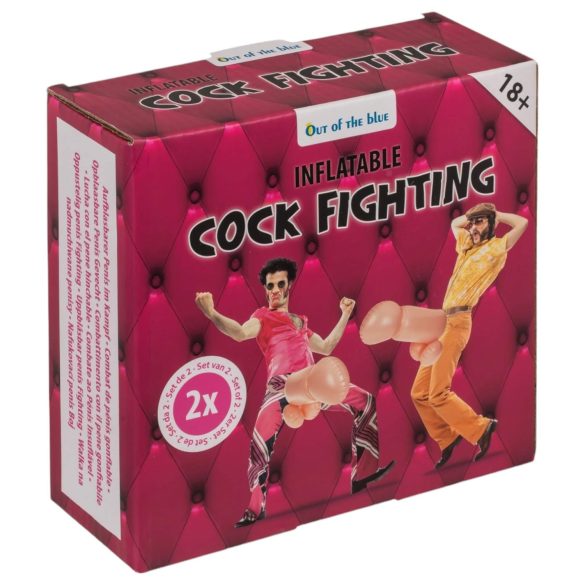 Cock Fighting - uppblåsbar strap-on dildo - naturfärg