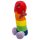 Regnbågsfärgad plyschsnopp - 30 cm
