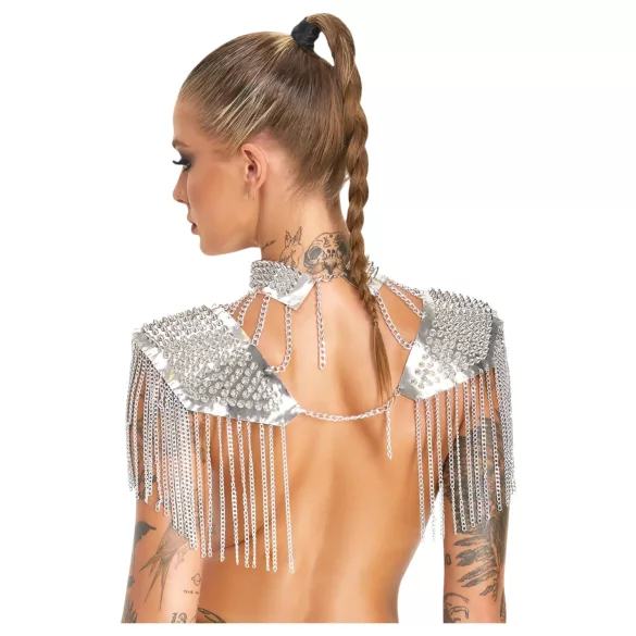 Bad Kitty - axelsmycke med kedjor (silver)