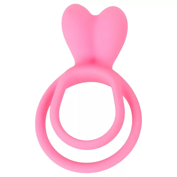 Pulselock Cocktura - penis- och pung-ring med kaninmotiv (rosa)