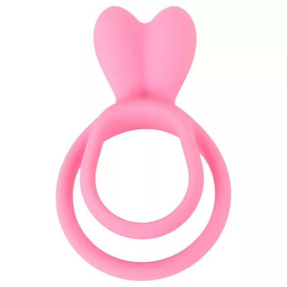 Pulselock Cocktura - penis- och pung-ring med kaninmotiv (rosa)