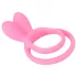Pulselock Cocktura - penis- och pung-ring med kaninmotiv (rosa)