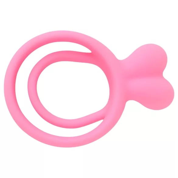 Pulselock Cocktura - penis- och pung-ring med kaninmotiv (rosa)