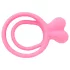Pulselock Cocktura - penis- och pung-ring med kaninmotiv (rosa)