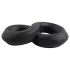 Pulselock Taur - dubbel penis- och pung-ring (svart) - 20 mm