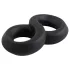 Pulselock Taur - dubbel penis- och pung-ring (svart) - 20 mm