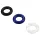 Pulselock Cirkl - set med TPE-penisringar, 3 st. (svart)