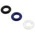 Pulselock Cirkl - set med TPE-penisringar, 3 st. (svart)
