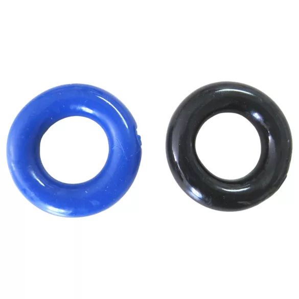 Pulselock Cirkl - set med TPE-penisringar, 3 st. (svart)
