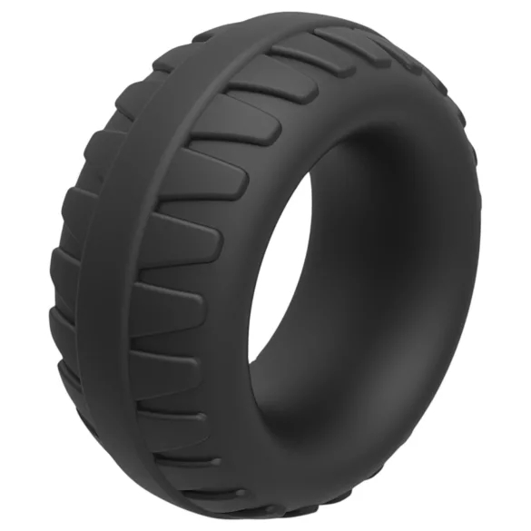 Pulselock Oak - extra tjock testikelring i silikon (svart) - 40 mm