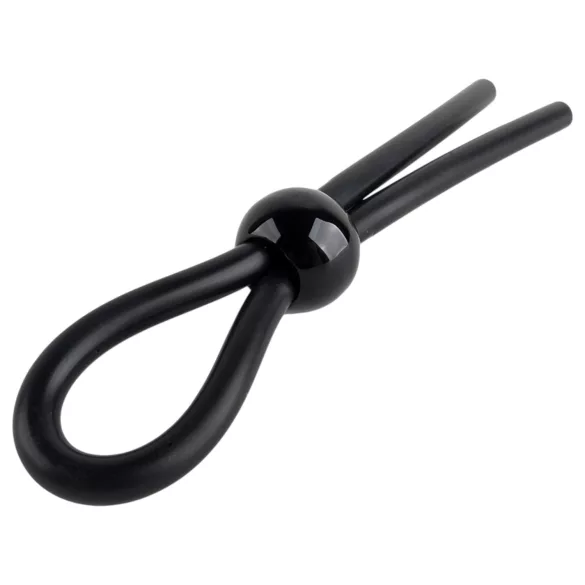 Pulselock Forge - justerbar lassoformad penisring i silikon (svart)