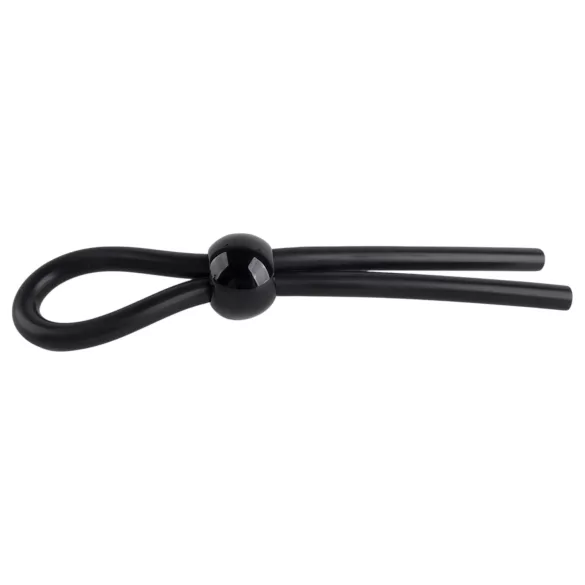 Pulselock Forge - justerbar lassoformad penisring i silikon (svart)