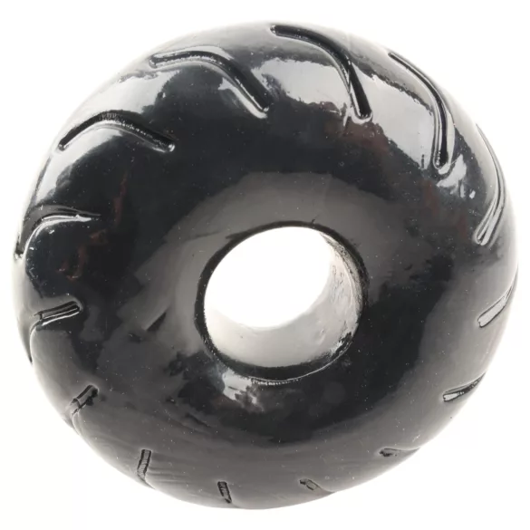 Pulselock Forge - svart hjulmönstrad penisring i TPE (19 mm)