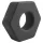 Pulselock Forge - penisring i silikon med mutterform (svart) - 22 mm