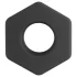Pulselock Forge - penisring i silikon med mutterform (svart) - 22 mm